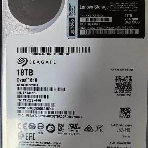 Lenovo 4XB7A74942 18TB SAS HDD